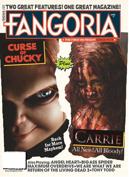 Carrie y Curse of Chucky en la portada de Fangoria