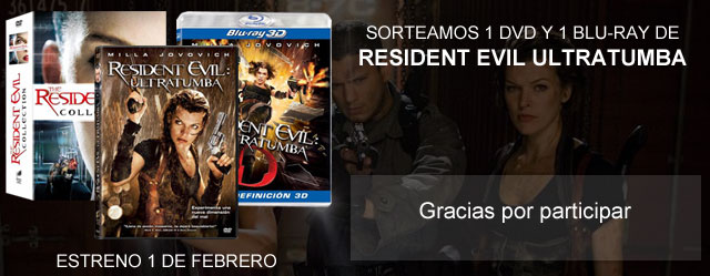 Ganadores del DVD y Blu Ray de Resident Evil 4