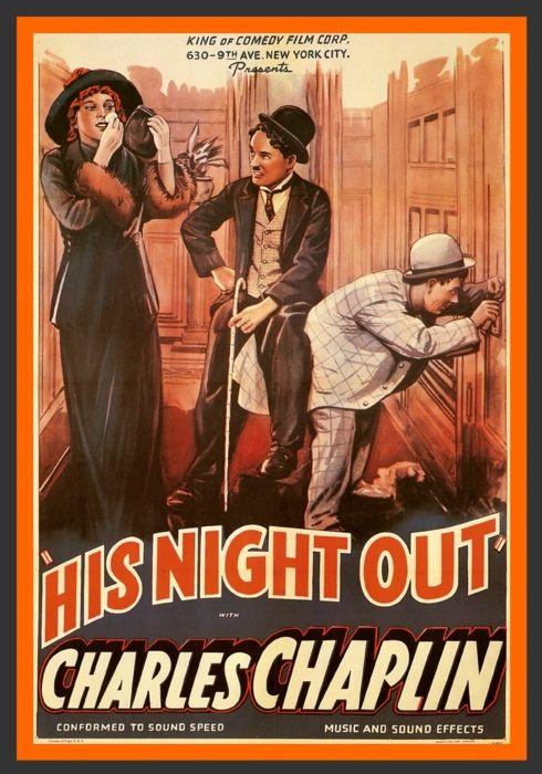 Poster Charlot Trasnochador (Charlot se Va de Juerga)
