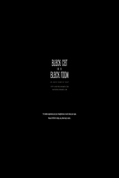 Poster Black Cat in a Black Room