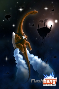 Poster Jetpack Brontosaurus