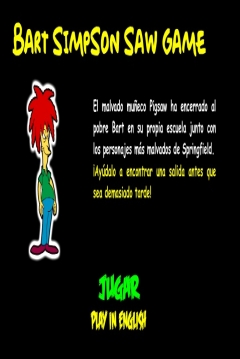 Poster Bart Simpson Saw Game