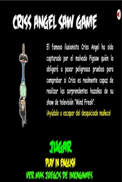 Poster Criss Angel Saw Game