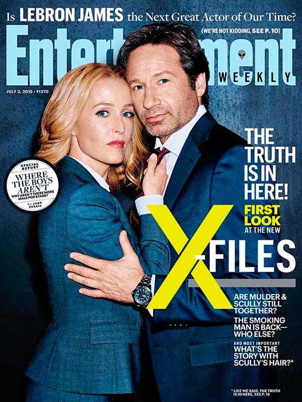 Mulder y Scully portada de Entertainment Weekly