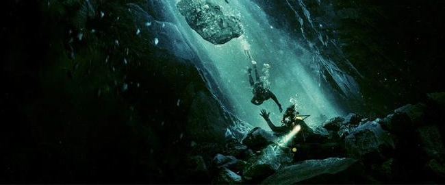 Póster para latinoamerica de “The Dive”, donde llevará el título de “Sin Aire”