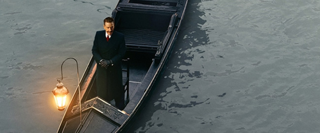 Un viaje en góndola con Hercule Poirot en el nuevo cartel IMAX de “Misterio en Venecia”