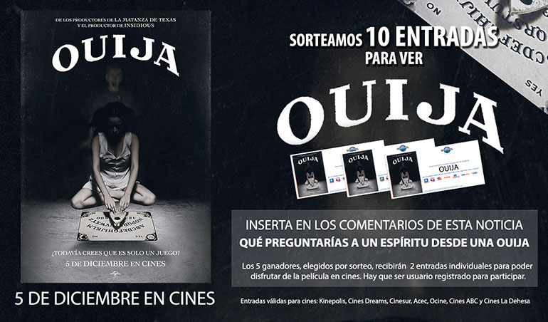 Ganadores de las entradas para ver ‘Ouija’