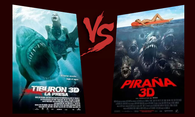 tiburon 3d vs piraña 3d